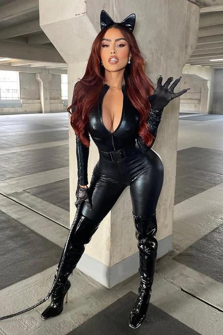 Fashion Nova catwoman pakje carnaval halloween, Carnaval, Nieuw, Ophalen of Verzenden, Kleding