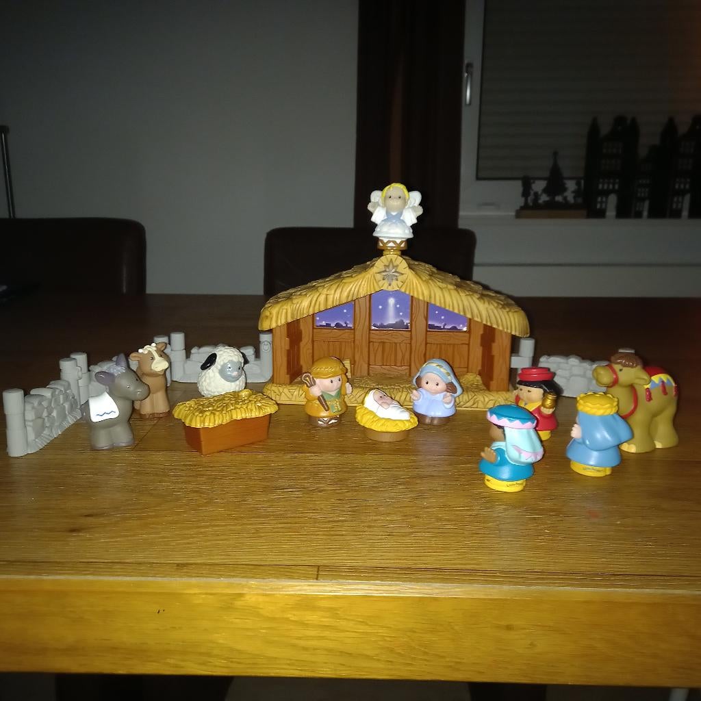 Fisher-Price Little People kerststal met licht en muziek., Kinderen en Baby's, Speelgoed | Fisher-Price, Ophalen of Verzenden