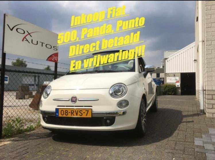 Gezocht! Inkoop Fiat 500, Panda, Punto, Doblo en Qubo, Auto's, Fiat, Stof, 840 kg, Zwart, Origineel Nederlands