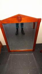 Spiegel, Grange, 99x70cm, kersenhout, geslepen glas., Antiek en Kunst, Ophalen of Verzenden, Rechthoekig
