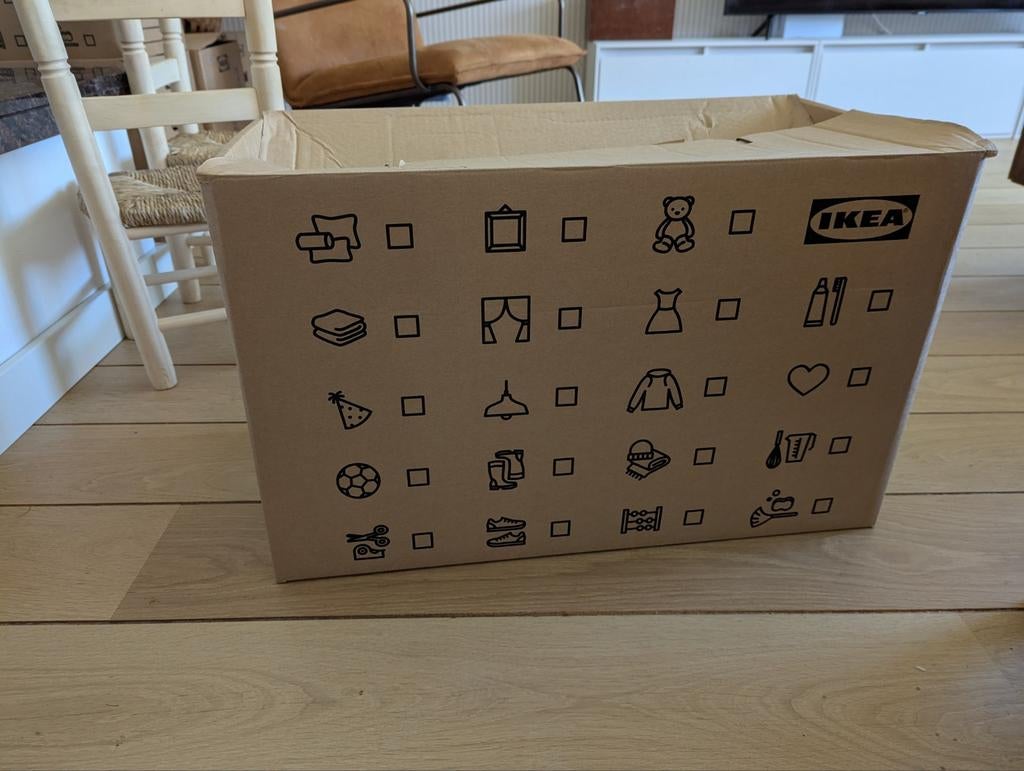 Ikea 10x verhuisdozen klein, Huis en Inrichting, Kasten | Ladekasten, Ophalen, 50 tot 100 cm, Zo goed als nieuw, Minder dan 100 cm