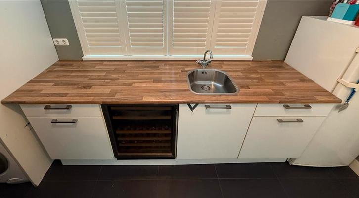 Compact keukenblok 240x60 met spoelbak en kraan, Huis en Inrichting, Keuken | Complete keukens, Gebruikt, Enkelwandige keuken