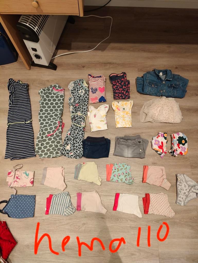 Hema Kledingpakket Maat 110 Lente/Zomer Meisje, Ophalen of Verzenden, Zo goed als nieuw, Meisje