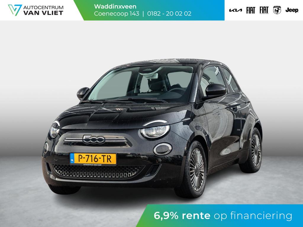 Fiat 500e Icon 42 kWh | Carplay | Navigatie | Climate Contro, Auto's, Fiat, 12 maanden, Stof, 4 stoelen, Zwart