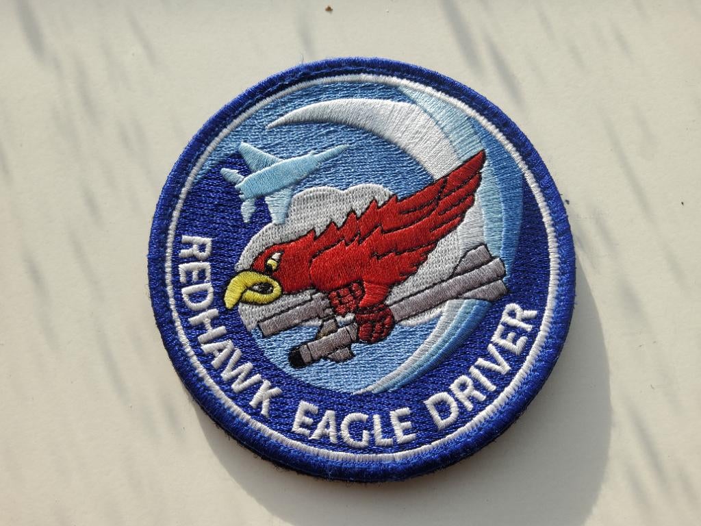 USAF 123rd FIGHTER SQUADRON F-15C EAGLE DRIVER PATCH, Verzenden, Zo goed als nieuw, Patch, Badge of Embleem