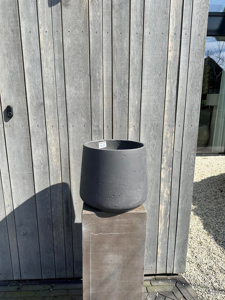 Pottery Pots Patt XXL Black Washed bloempot, Tuin en Terras, Overige materialen, Rond, Binnen, Zo goed als nieuw