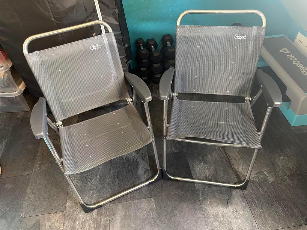 2x Crespo Campingstoel - Comfortabel en Compact, Ophalen, Zo goed als nieuw, Campingstoel