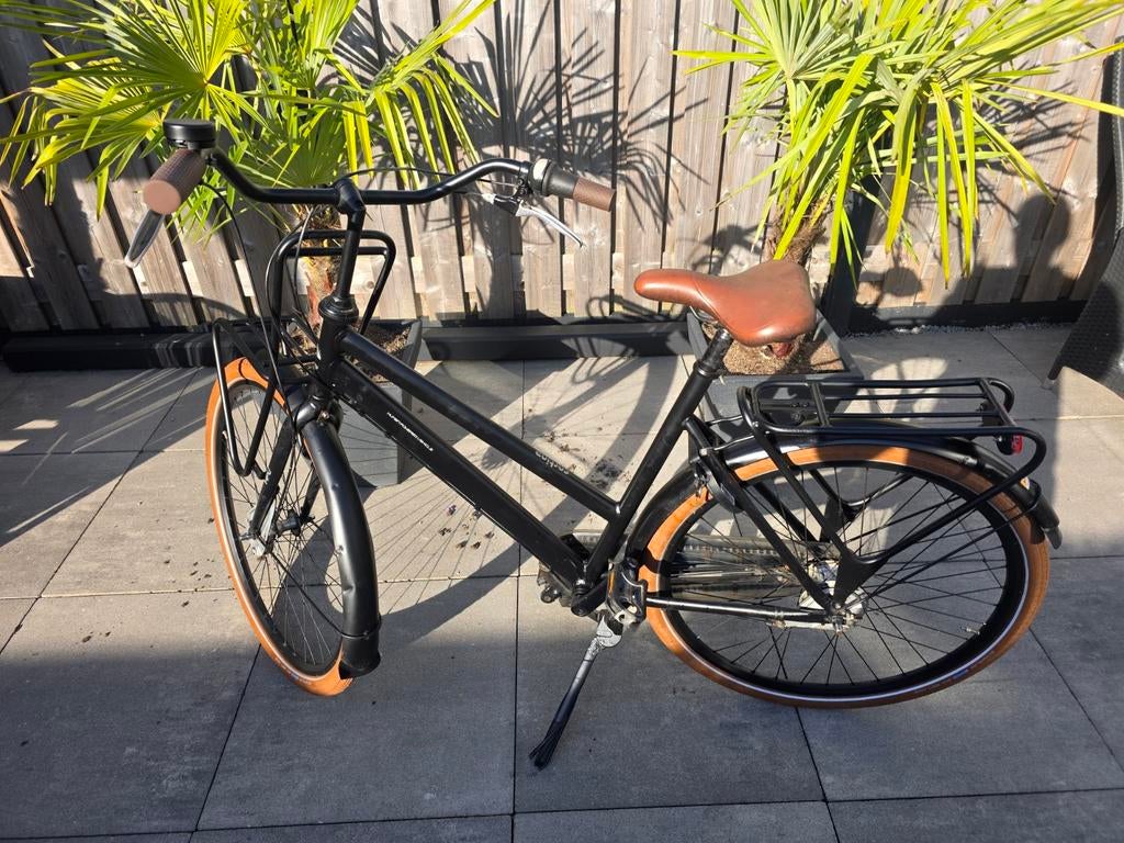 Tekoop Cortina Human powered vehicle zwart 28inch 54cm frame, Ophalen, Cortina transport fiets, Versnellingen, Schijfrem