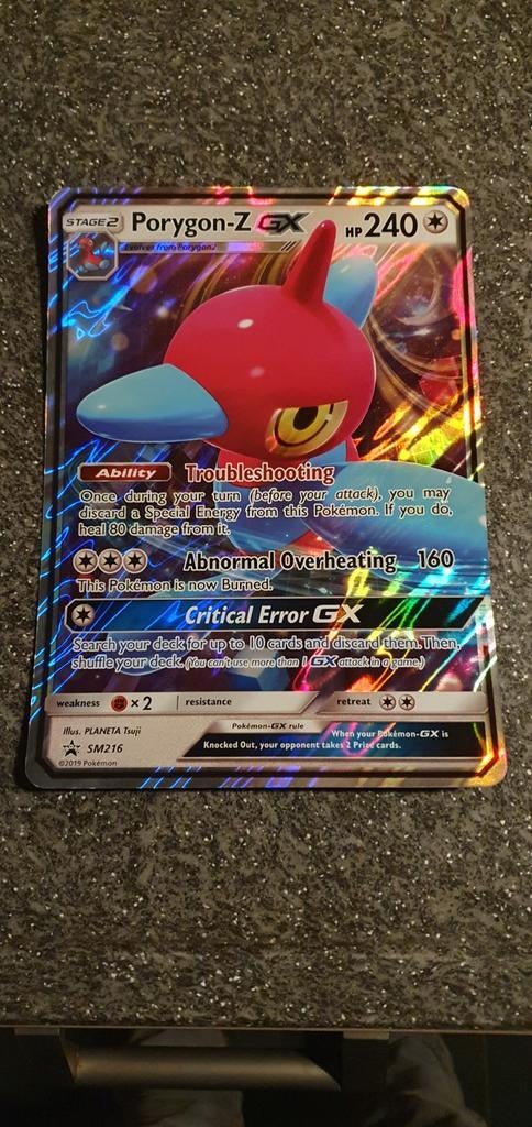 Porygon-Z GX promo SM 216 Jumbo kaart past mooi in fotolijst, Ophalen of Verzenden