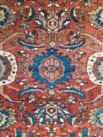 Handmade antique Persian Heriz tapijt floral 107x150cm, Crème, Gebruikt, 100 tot 150 cm, Onbekend