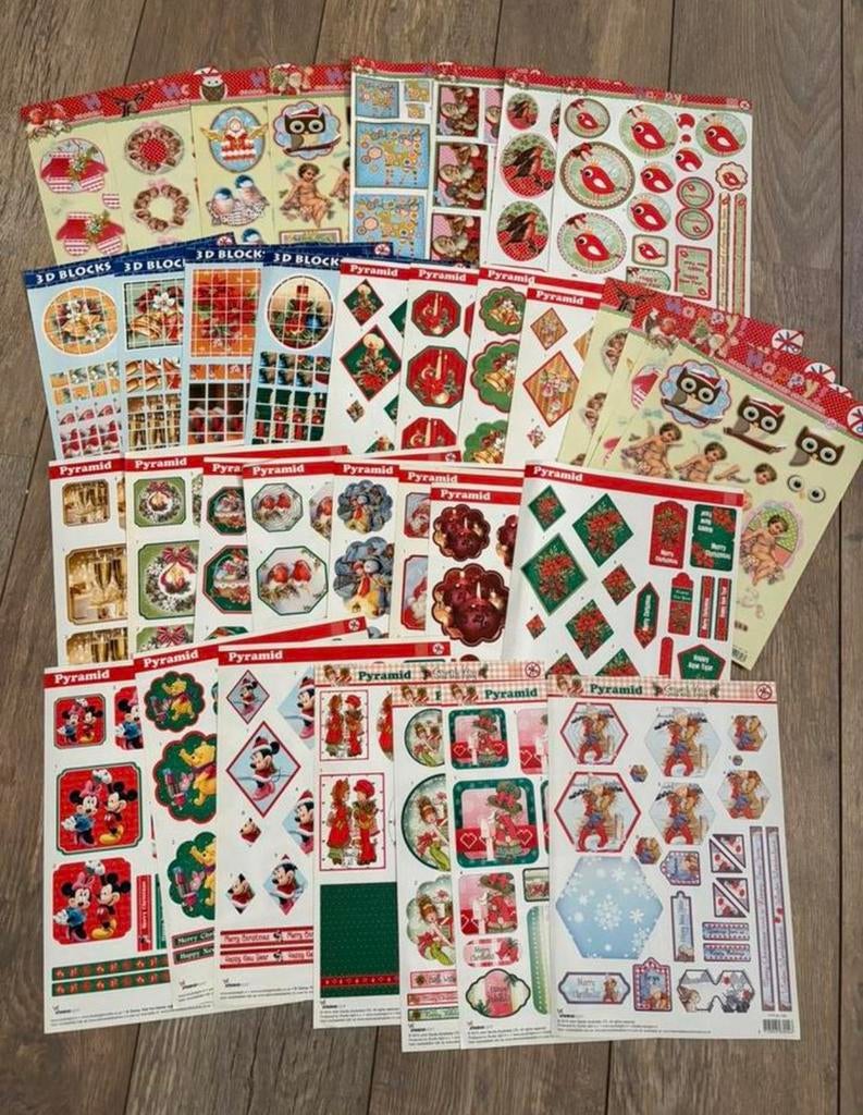 35 kerst uitdrukvellen voor 3d nu 20,00, Hobby en Vrije tijd, Kaarten | Zelf maken, Ophalen of Verzenden, Zo goed als nieuw, Kerst