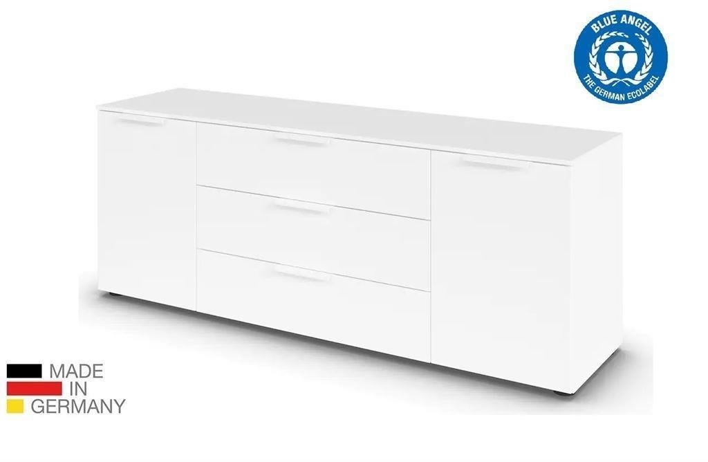 Lage Commode-Dressoir Finesse grafiet Grijs-eiken wit SALE, 5 laden of meer, 150 tot 200 cm, Nieuw, Ophalen of Verzenden