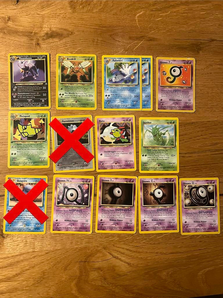 Pokemon Kaarten Neo Discovery serie Lot, Ophalen of Verzenden, Zo goed als nieuw, Meerdere kaarten