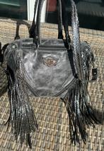 El Vaquero tas , donkergrijs met zilverkleurige franjes, Ophalen of Verzenden, Zo goed als nieuw, Grijs, Schoudertasje