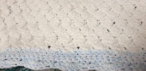 kinder deken retro jaren 70 blauw wit, Ophalen of Verzenden