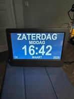 Chillsy Digitale Dementieklok 7 inch met Alarmfunctie, Ophalen of Verzenden, Zo goed als nieuw, Digitaal, Wekker of Tafelklok