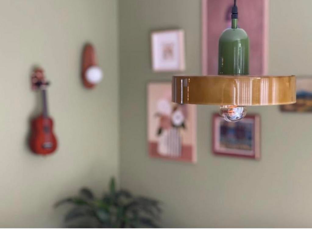 Vintage jaren 70 lamp hanglamp, Ophalen of Verzenden, Nieuw, Minder dan 50 cm