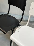 Retro eetkamerstoelen nieuw schoolstoelen zwart wit prijs ps, Jaren 60, Overige kleuren, NL, Nieuw