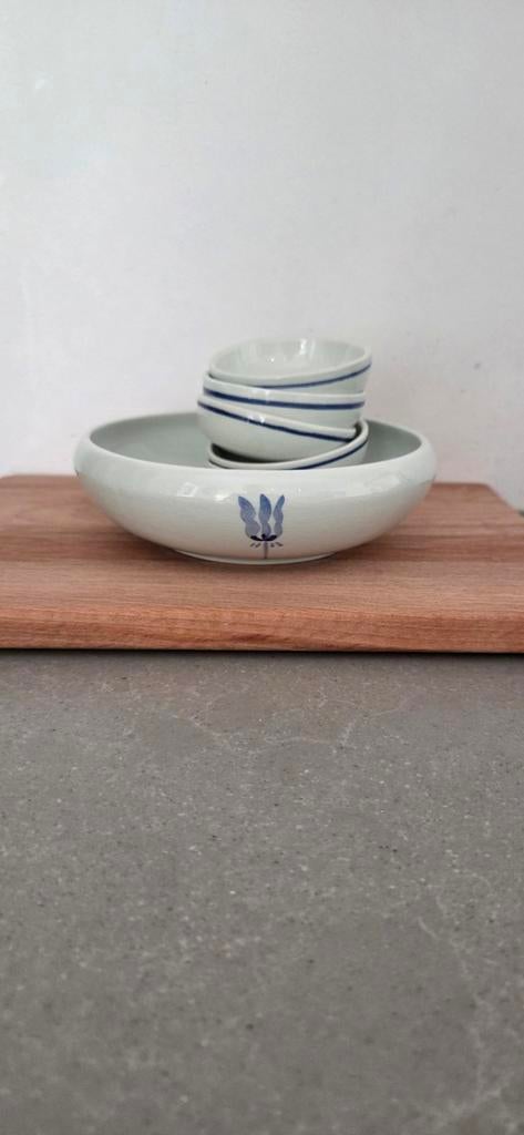 Set vintage pindaschaaltje Goedewaagen Olaf Blauw, Ophalen of Verzenden