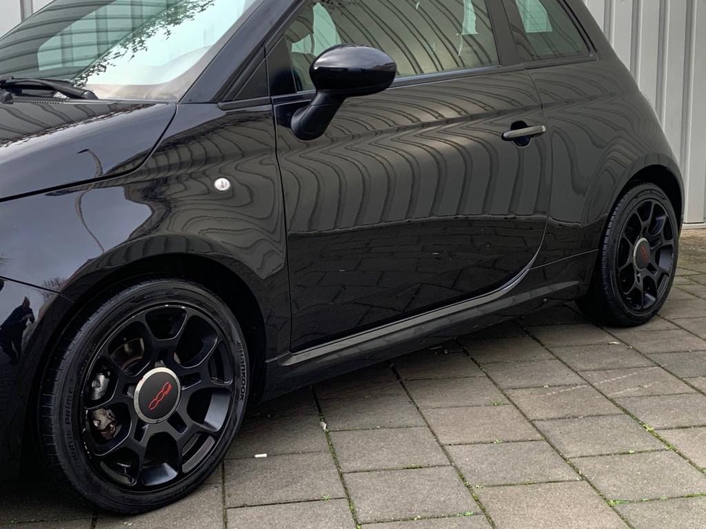 Fiat 500 C 0.9 TwinAir Rock|Cabrio|Airco|Leder|, 86 pk, Gebruikt, Cabriolet, Zwart