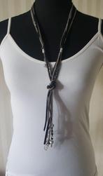Verstelbare boho bohemian Ibiza stijl J Club ketting nieuw., Overige materialen, Verstelbaar, Verzenden, Zwart