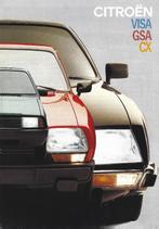 Brochure Citroen Visa , GSA en CX 1982, Ophalen of Verzenden, Gelezen, Citroën