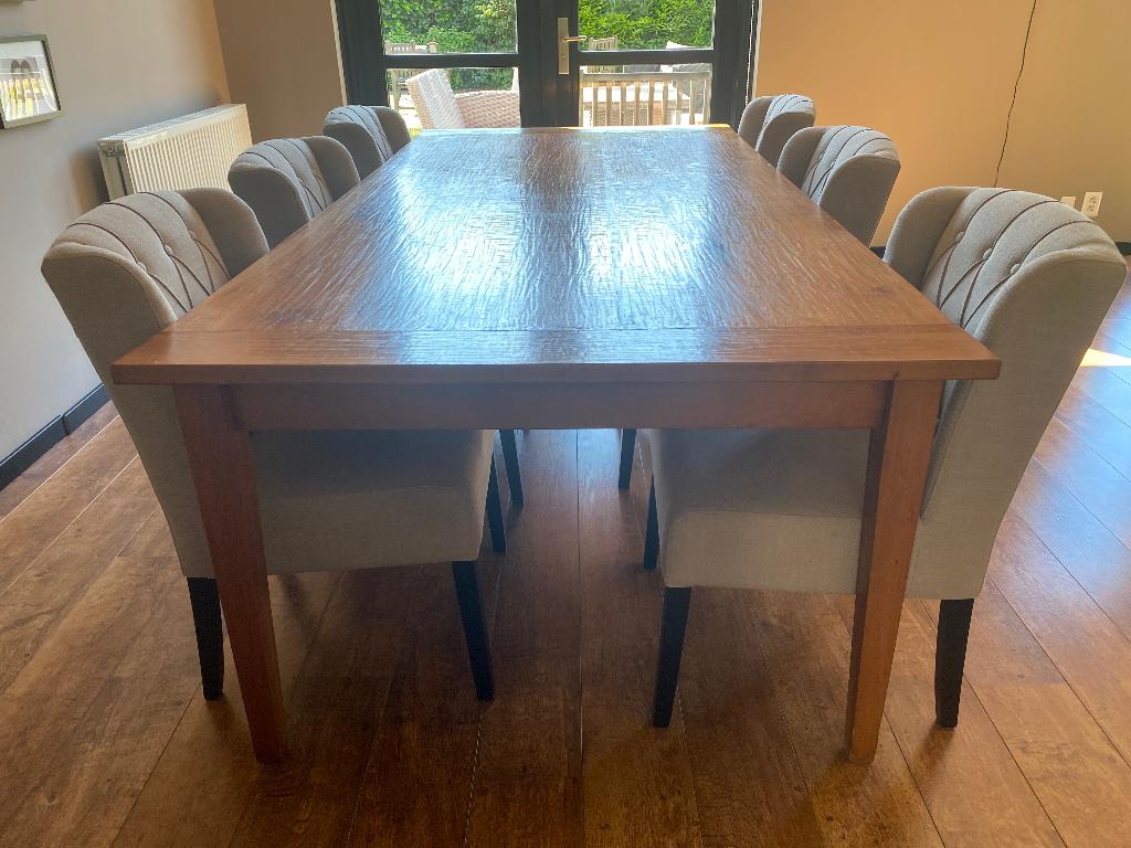 Robuuste eethoek, Huis en Inrichting, Tafels | Eettafels, Ophalen, Gebruikt, 100 tot 150 cm, 200 cm of meer