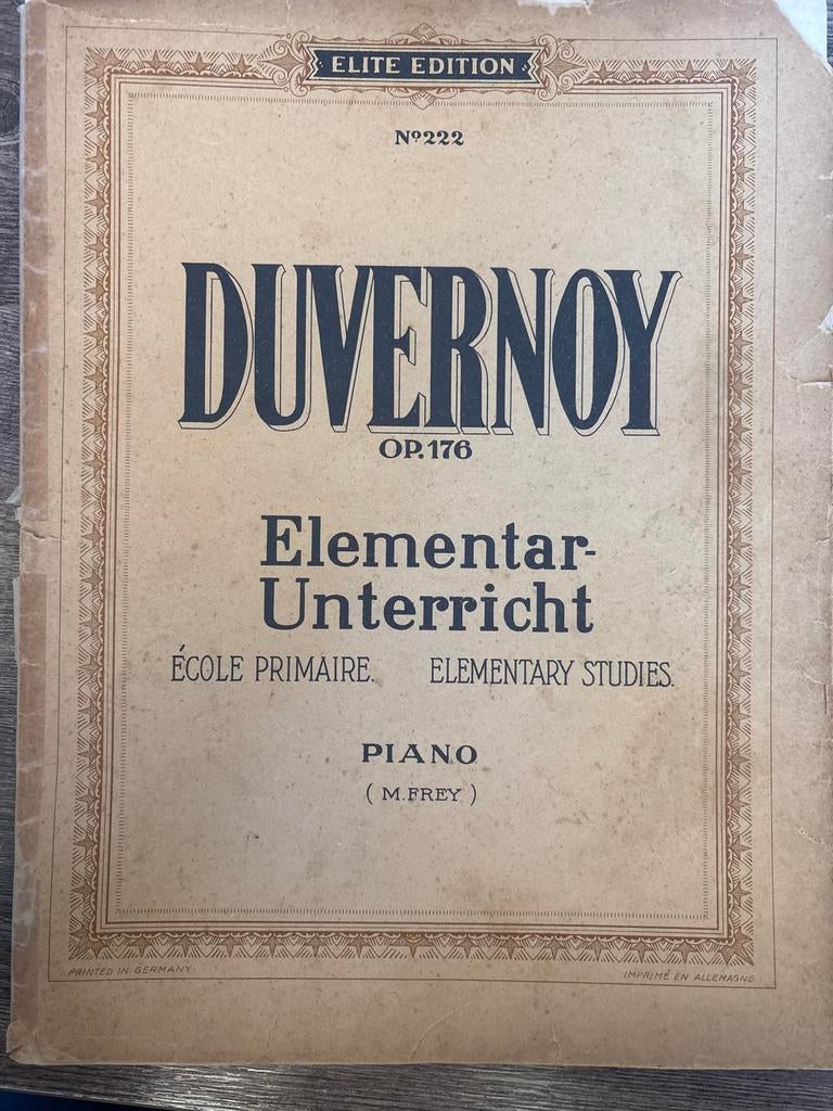 Duvernoy Elementar-Unterricht Op. 176 pianoboek, Gebruikt, Klassiek, Les of Cursus, Ophalen of Verzenden