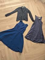 2x blauwe jurk met jasje maat 152, Ophalen of Verzenden, Zo goed als nieuw, Meisje, Jas