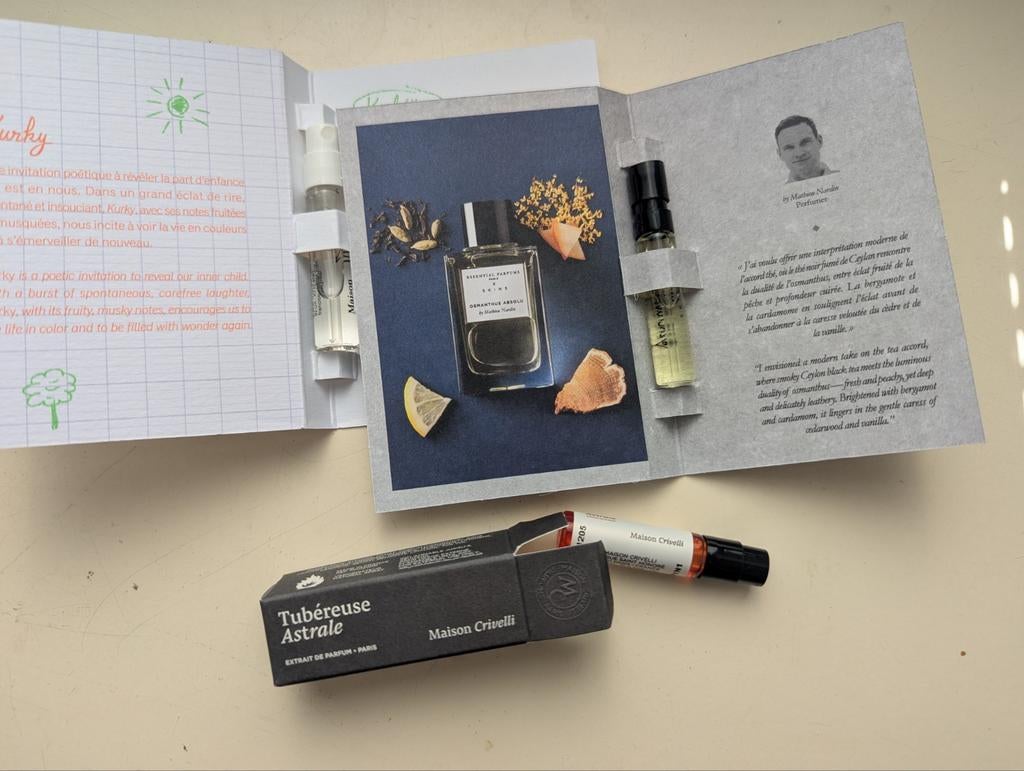 Parfum samples MFK Kurky, Essential Parfums, Maison Crivelli, Ophalen of Verzenden, Nieuw