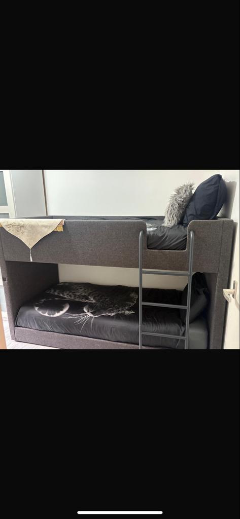 Donkergrijs stapelbed, Ophalen of Verzenden, Gebruikt, Stapelbed