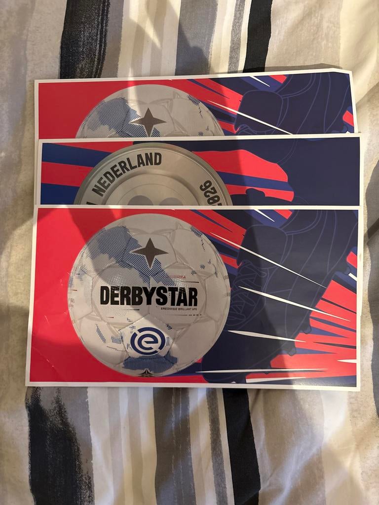 Derbystar Eredivisie Brillant APS Voetbal Poster, Ophalen of Verzenden, Zo goed als nieuw, Overige binnenlandse clubs, Poster, Plaatje of Sticker