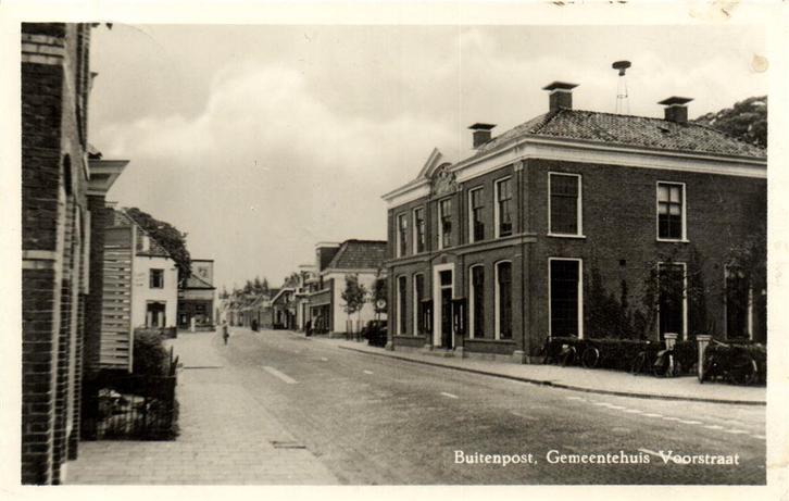 Buitenpost, Gemeentehuis Voorstraat - 1967 gelopen, Verzamelen, Ansichtkaarten | Nederland, Gelopen, Noord-Brabant, Voor 1920