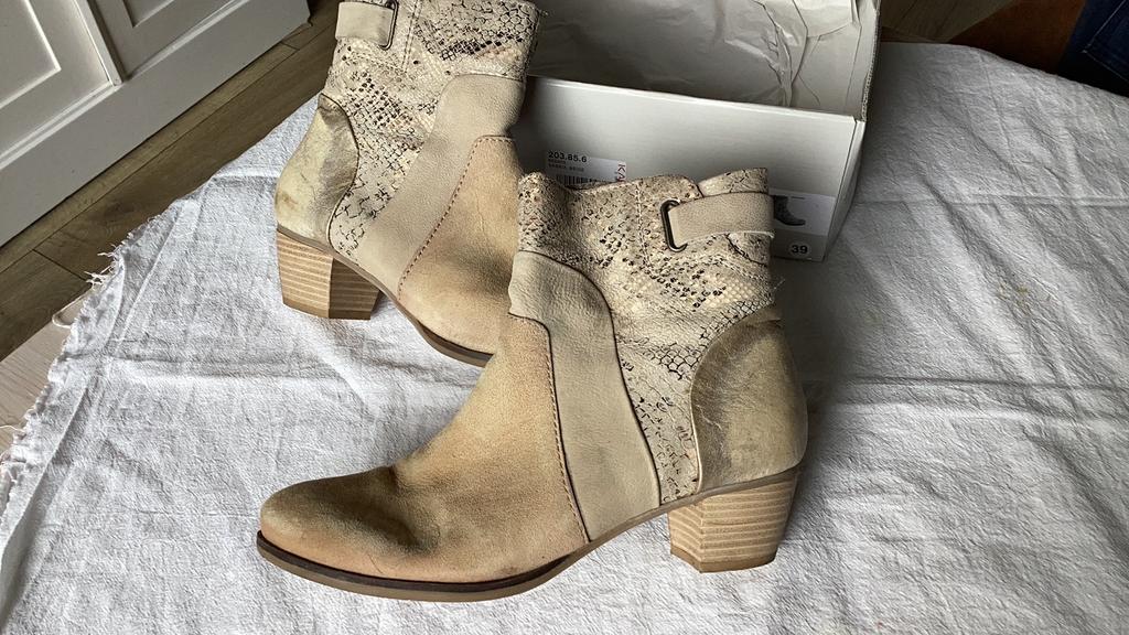 Enkel laarsjes, Beige, Lage of Enkellaarzen, Ophalen of Verzenden, Zo goed als nieuw