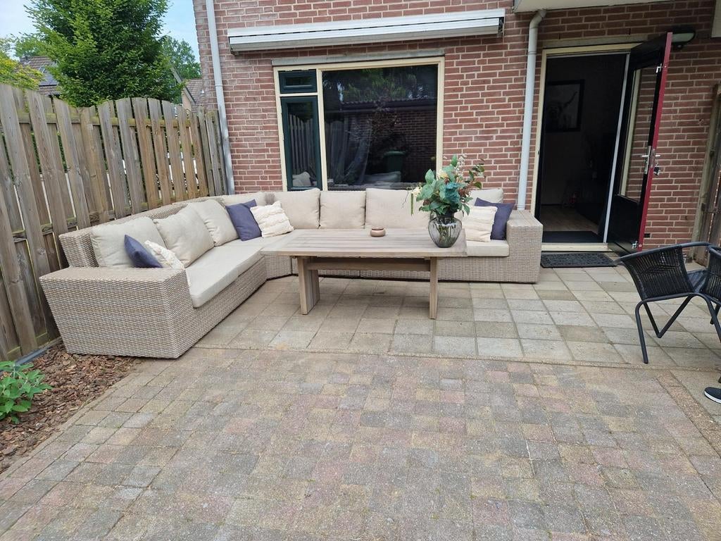 Te koop Intenso marone hoek loungeset, Tuin en Terras, Ophalen of Verzenden, Wicker