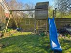 Houten speelhuis met glijbaan, Ophalen, Gebruikt, Glijbaan