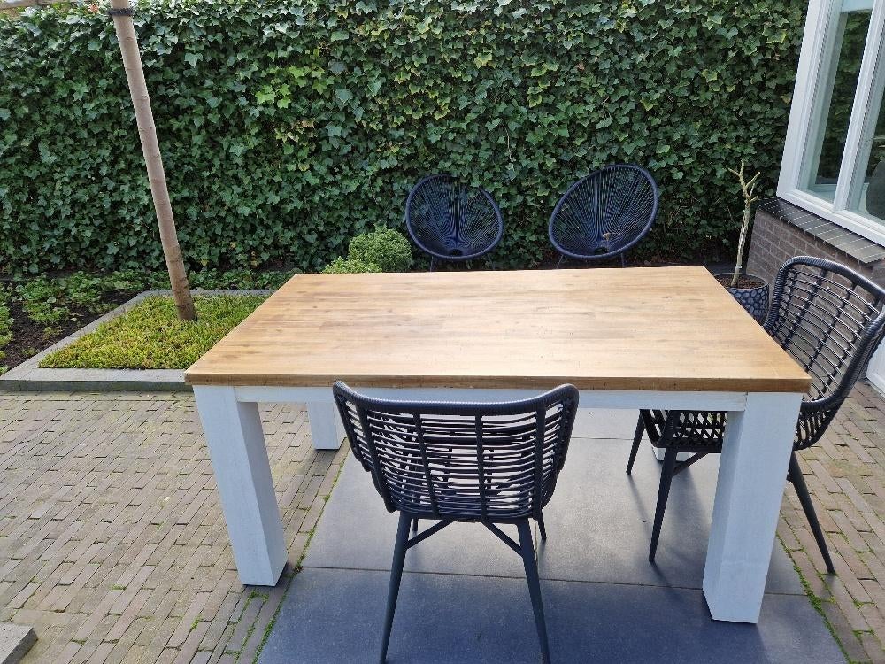 Mooie eettafel 4 persoons, Huis en Inrichting, Tafels | Eettafels, Ophalen, Gebruikt, 50 tot 100 cm, Vijf personen of meer