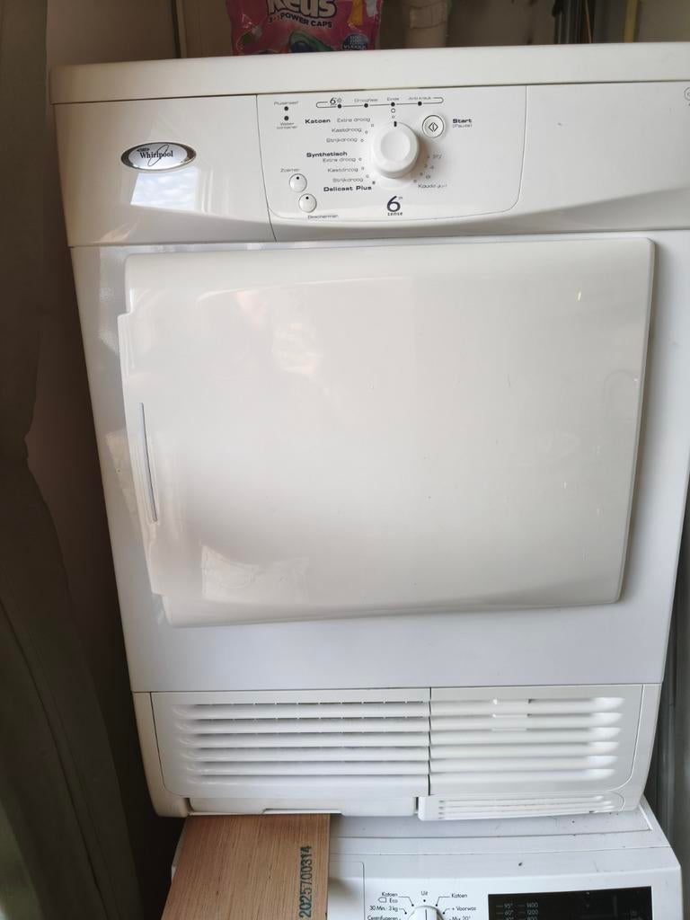 Whirlpool condensdroger 6 kilo MOET WEG, Witgoed en Apparatuur, Wasdrogers, 6 tot 8 kg, Ophalen, Condens, 85 tot 90 cm