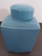 Mooie sierpot siervaas blauw turqoise, Huis en Inrichting, Woonaccessoires | Vazen, Blauw, Aardewerk of Porselein, Ophalen of Verzenden