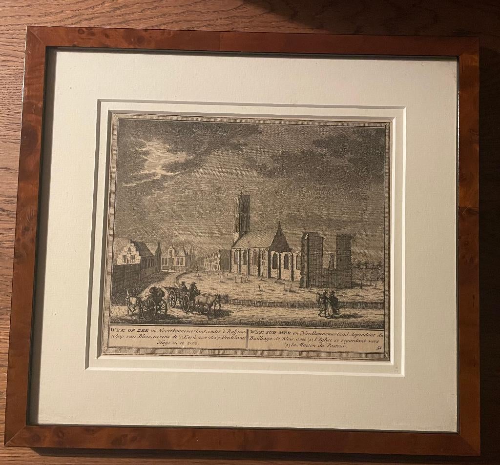 Wyk op Zee in Noortkennemerlant onder baljuwschap van Blois, Antiek en Kunst, Kunst | Etsen en Gravures, Ophalen of Verzenden