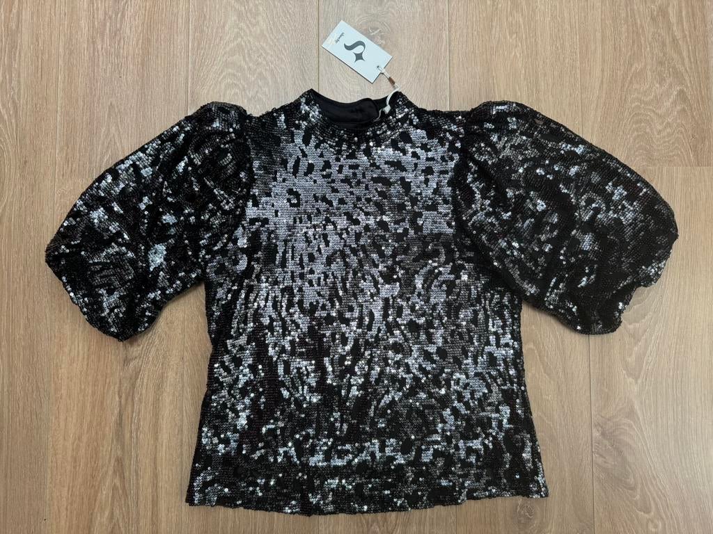 Nieuw Shoeby x Fred pailletten glitter top maat S, Ophalen of Verzenden, Nieuw, Zwart, Korte mouw