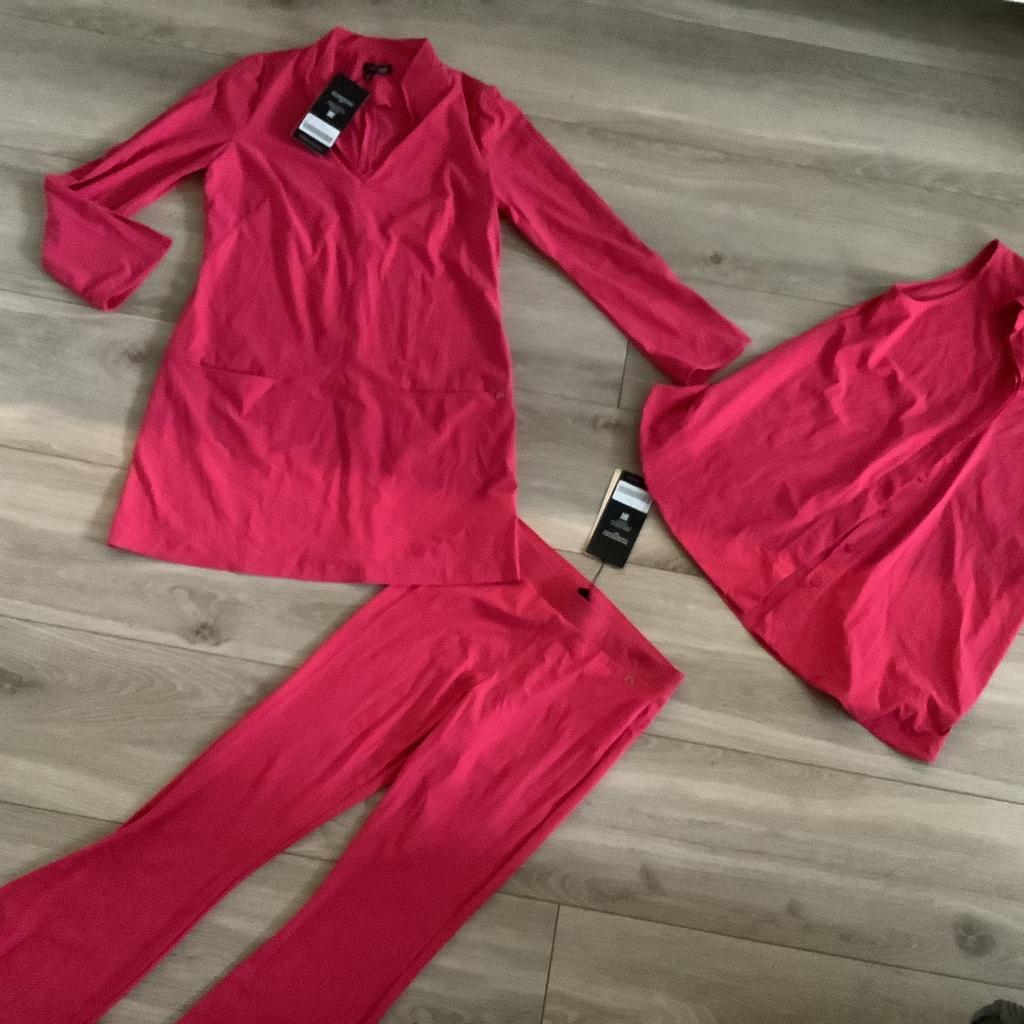 NIEUW Ladress travelstof set 3 delig broek blouse tuniek L, Kleding | Dames, Broeken en Pantalons, Maat 42/44 (L), Ophalen of Verzenden