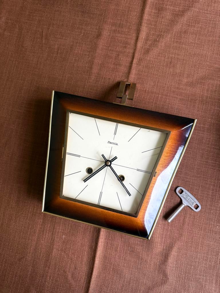 Hermle Zweefbalans Muurklok Jaren 60 - Zeldzaam!, Ophalen of Verzenden