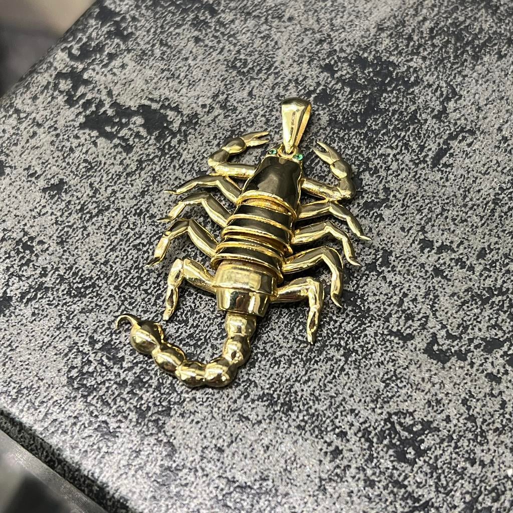 14 karaat gouden kettinghanger schorpioen model, Ophalen of Verzenden, Nieuw, Goud