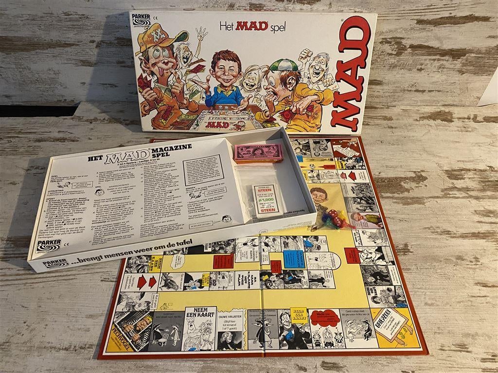 Het mad spel Parker [s107], Hobby en Vrije tijd, Gezelschapsspellen | Bordspellen, Verzenden, Zo goed als nieuw