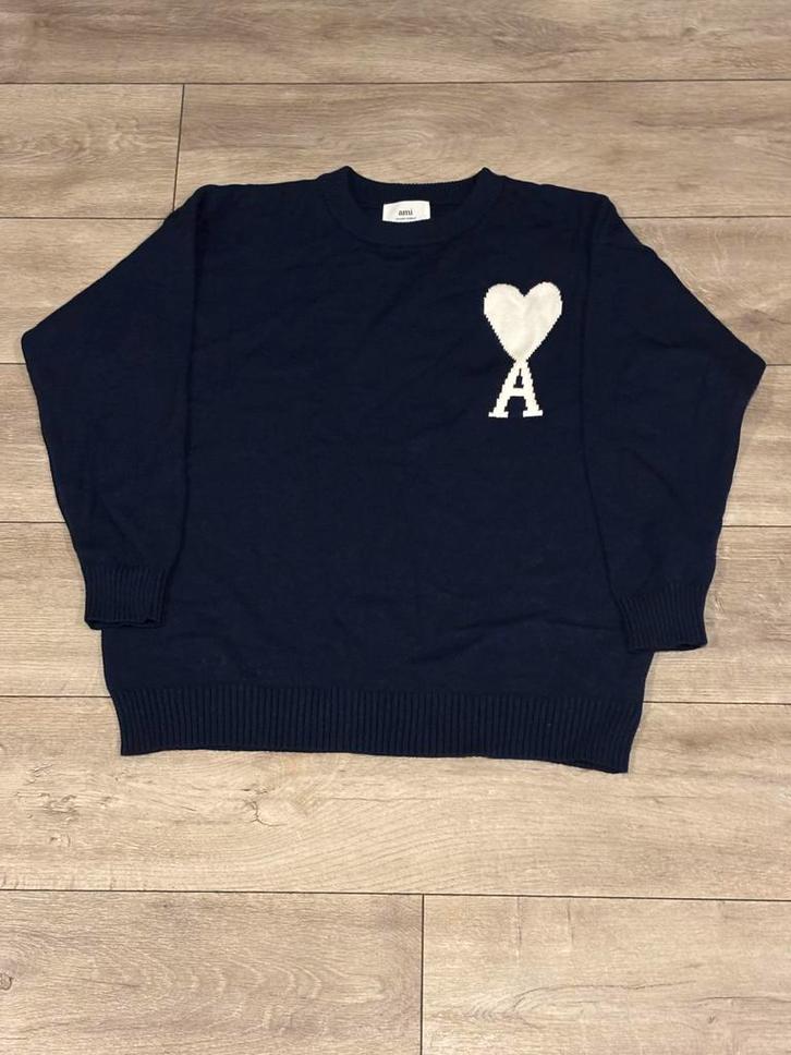 Ami Paris Sweater Maat M - Nieuw met labels, Kleding | Heren, Truien en Vesten, Nieuw, Maat 48/50 (M), Blauw, Ophalen of Verzenden