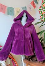 King Louie fluffy warme fake fur nepbont jas M paars hippie, Kleding | Dames, Jassen | Winter, Maat 38/40 (M), Paars, Ophalen of Verzenden