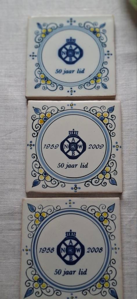 ANWB 50 jaar lid tegels, Ophalen of Verzenden