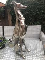 groot aluminium hond windhond greyhound hazewindhond, Antiek en Kunst, Ophalen of Verzenden
