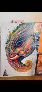 Olifant Schilderij, Ophalen, 125 cm of meer, Zo goed als nieuw, Schilderij